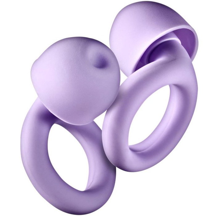 NGS NOON PURPLE Tapones de silicona con reducción de ruido, Púrpura